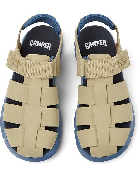 Παιδικά Σανδάλια Camper Oruga για Αγόρια Beige/Blue (Μεγέθη 26-34)