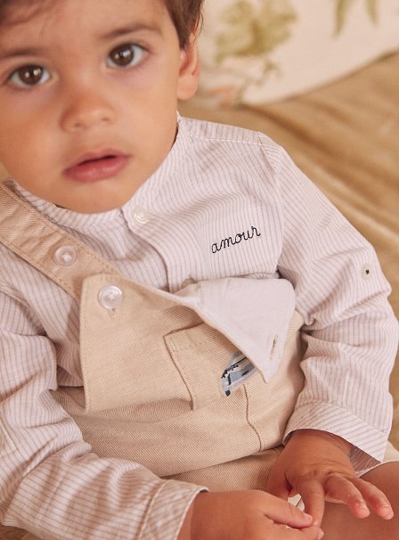 Βρεφικό Πουκάμισο για Αγόρια Beige Amour
