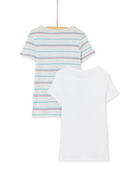 Σετ Παιδικά Φανελάκια για Αγόρια Γκρι-Λευκό 2 τμχ