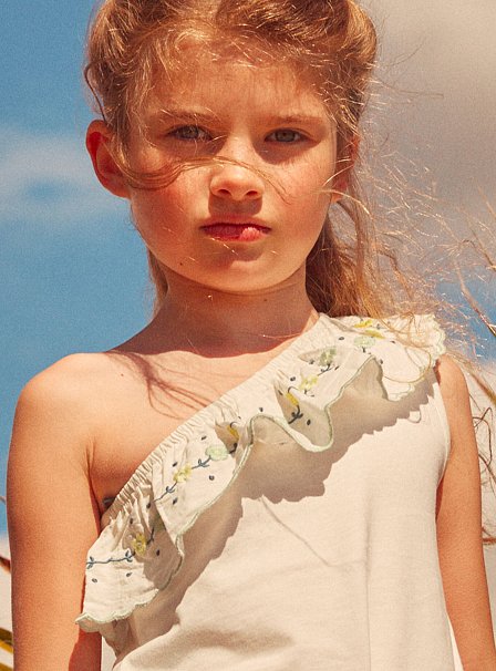 Παιδική Μπλούζα για Κορίτσια White Flowers