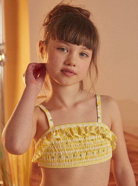 Παιδικό Μαγιό για Κορίτσια Yellow Hearts