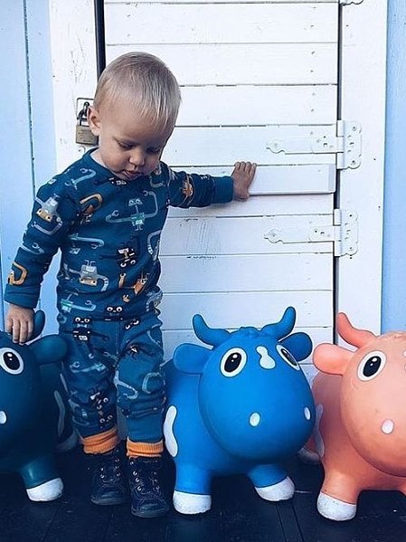 KIDZZFARM Φουσκωτή Ροζ Αγελάδα Bella the Cow Junior