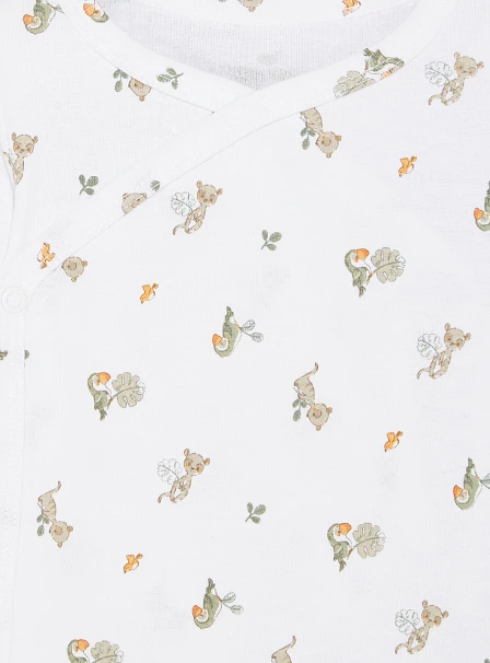 Σετ Βρεφικά Φορμάκια για Νεογέννητα Beige Birdie 2 τμχ