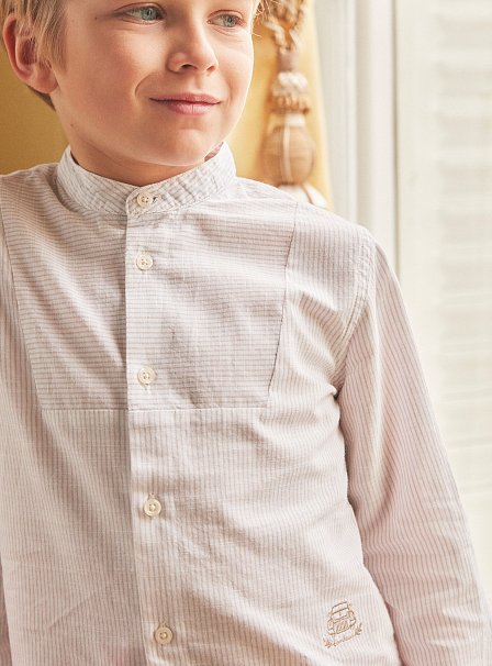 Παιδικό Πουκάμισο για Αγόρια Classic White Beige