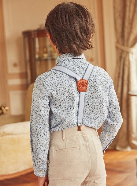 Παιδικό Πουκάμισο για Αγόρια Baby Blue Flowers