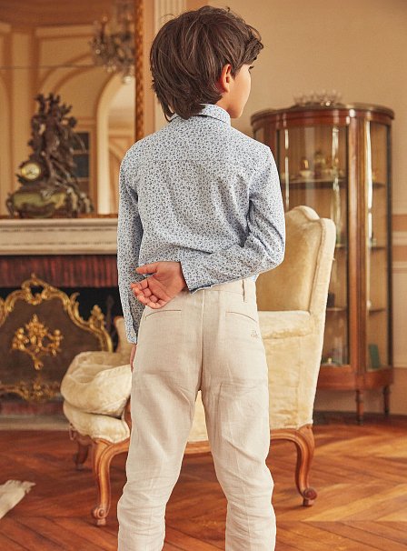 Παιδικό Πουκάμισο για Αγόρια Baby Blue Flowers