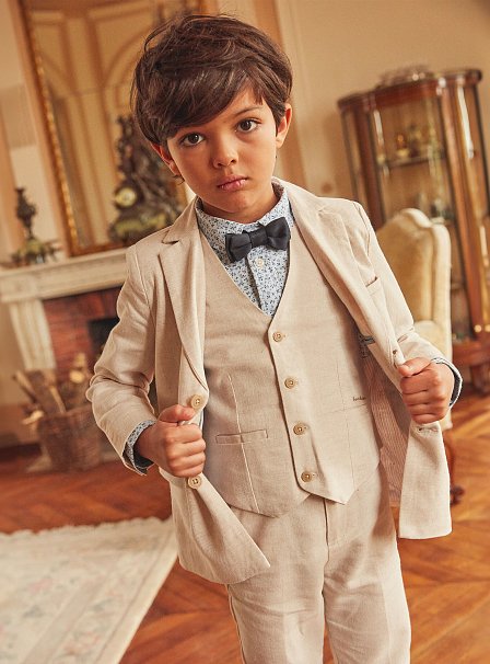 Παιδικό Γιλέκο για Αγόρια Classic Beige