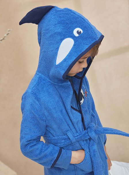 Παιδικό Μπουρνούζι για Αγόρια Blue Whale