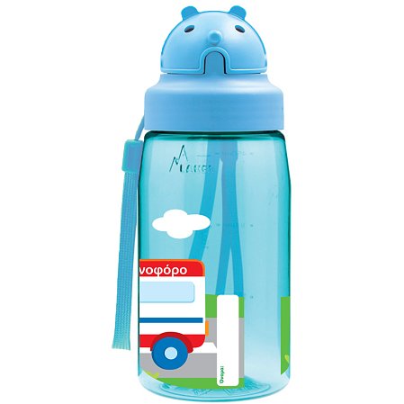 Παιδικό Παγούρι Laken Γαλάζιο Firetruck 450 ml - Πώμα OBY