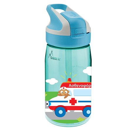 Παιδικό Παγούρι Laken Γαλάζιο Firetruck 450 ml - Πώμα Summit