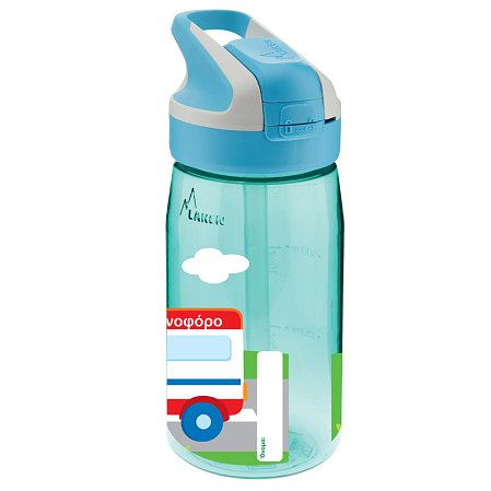 Παιδικό Παγούρι Laken Γαλάζιο Firetruck 450 ml - Πώμα Summit