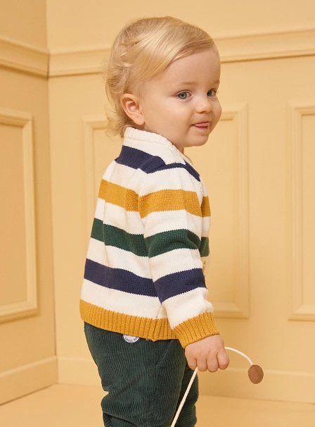 Βρεφική Ζακέτα για Αγόρια Striped Friends