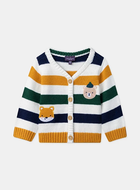 Βρεφική Ζακέτα για Αγόρια Striped Friends