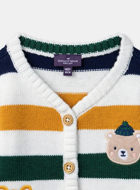 Βρεφική Ζακέτα για Αγόρια Striped Friends