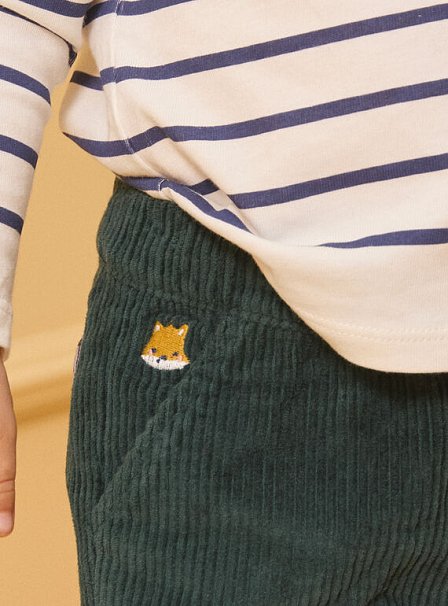 Βρεφικό Παντελόνι για Αγόρια Green Corduroy