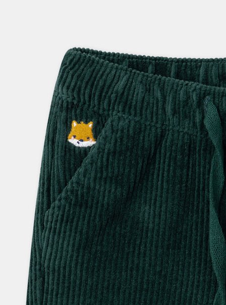 Βρεφικό Παντελόνι για Αγόρια Green Corduroy