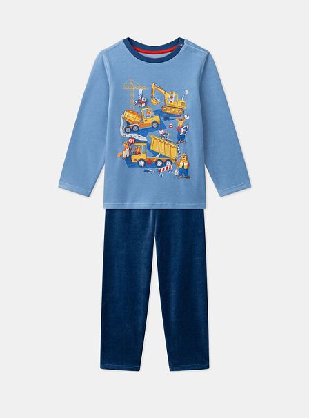 Σετ Παιδικές Πιτζάμες για Αγόρια Blue Constractions