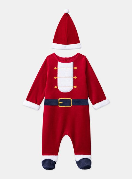 Βρεφική Ολόσωμη Πιτζάμα Unisex Santa Baby