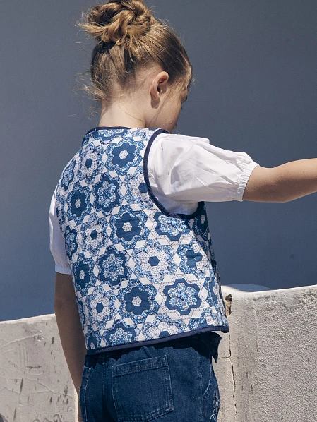 Παιδικό Γιλέκο για Κορίτσια Blue on Blue - 2 σε 1