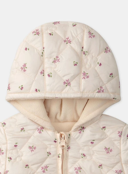 Βρεφικό Μπουφάν για Κορίτσια Fluffy Floral - 2 σε 1