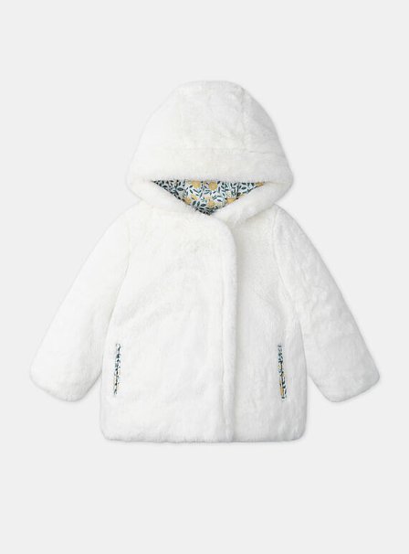 Βρεφικό Μπουφάν για Κορίτσια Fluffy Flowers - 2 σε 1