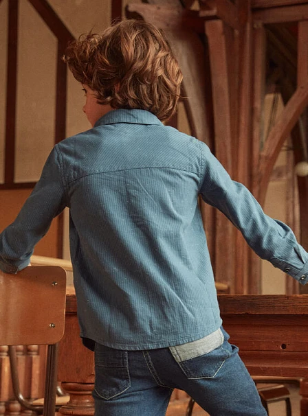 Παιδικό Πουκάμισο για Αγόρια Blue Tones