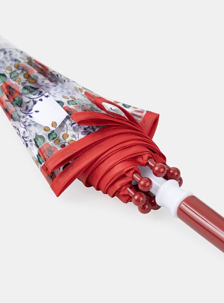 Παιδική Ομπρέλα για Κορίτσια Transparent Red