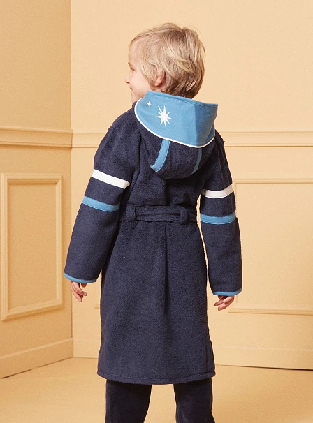 Παιδικό Μπουρνούζι για Αγόρια Navy Space