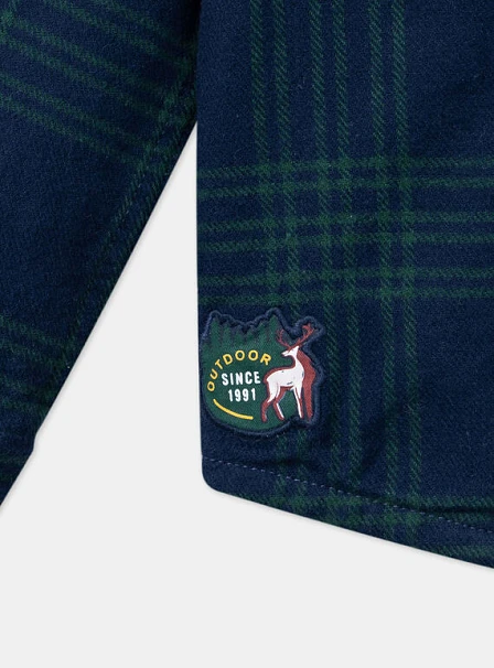 Παιδικό Πουκάμισο για Αγόρια Navy/Green