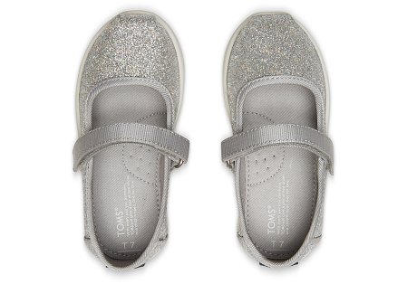Βρεφικές Εσπαντρίγιες Toms για Κορίτσια Silver Bling (Μεγέθη 19,5-28,5)