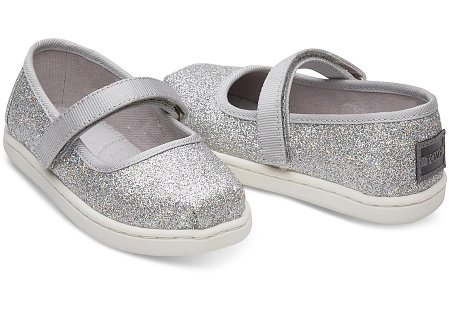 Βρεφικές Εσπαντρίγιες Toms για Κορίτσια Silver Bling (Μεγέθη 19,5-28,5)