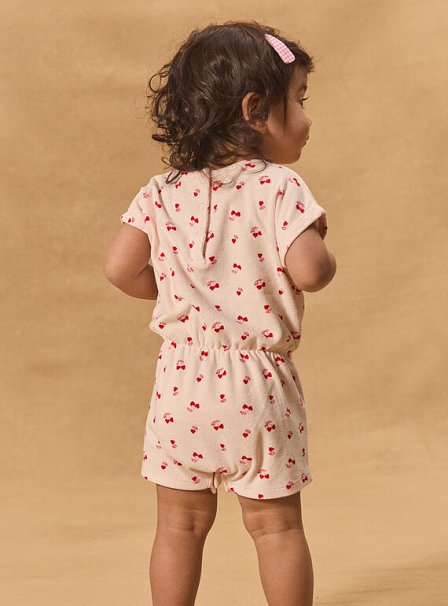 Βρεφικό Ολόσωμο Φορμάκι για Κορίτσια Baby Pink Cherries