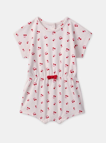 Βρεφικό Ολόσωμο Φορμάκι για Κορίτσια Baby Pink Cherries