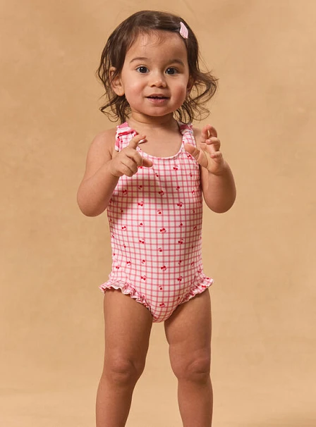 Βρεφικό Ολόσωμο Μαγιό για Κορίτσια Lovely Cherries - 2 σε 1
