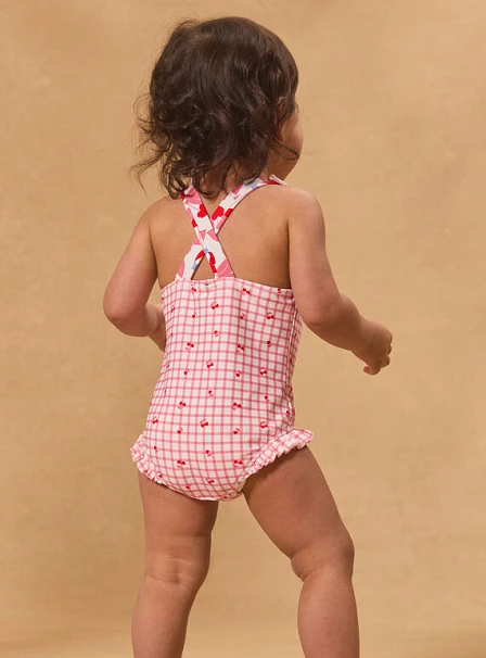 Βρεφικό Ολόσωμο Μαγιό για Κορίτσια Lovely Cherries - 2 σε 1