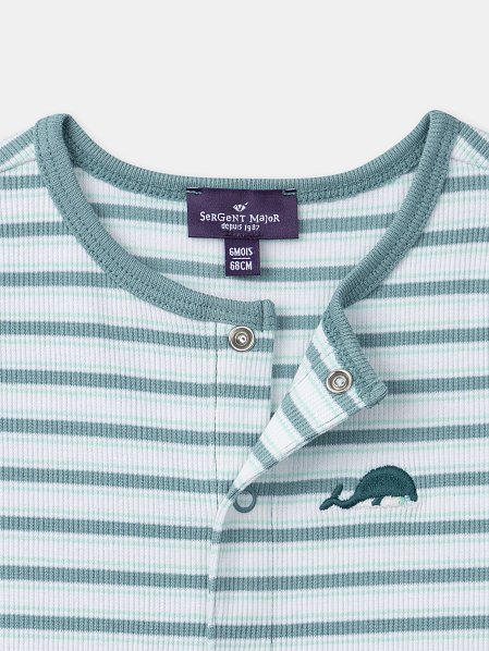 Βρεφικό Ολόσωμο Φορμάκι για Αγόρια Stripped Whale