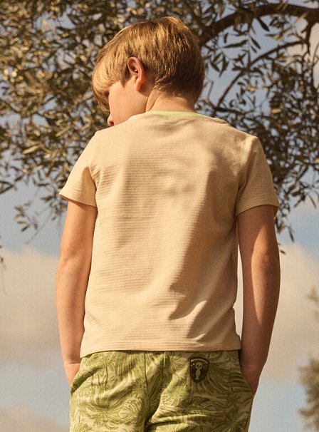 Παιδική Μπλούζα για Αγόρια Beige Launch