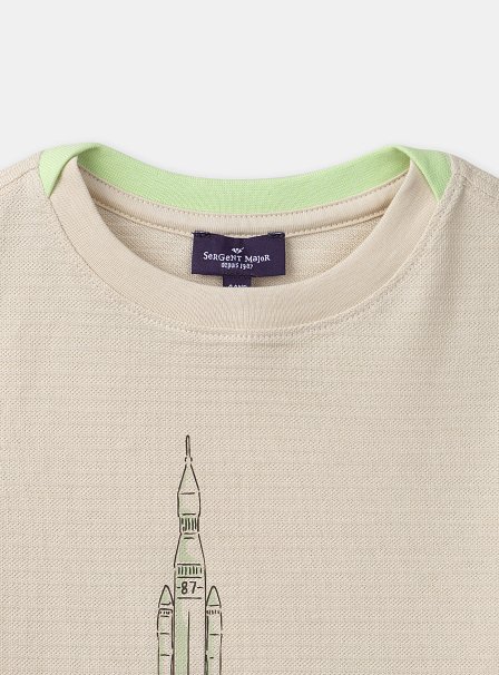 Παιδική Μπλούζα για Αγόρια Beige Launch