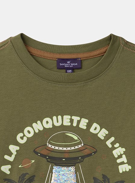 Παιδική Μπλούζα για Αγόρια Olive Alien