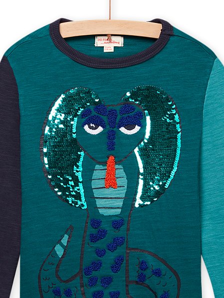 Παιδική Μπλούζα για Αγόρι Green Snake