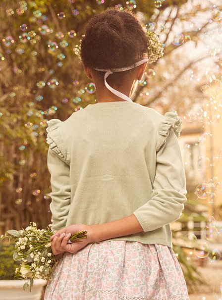 Παιδική Ζακέτα για Κορίτσια Green Bows