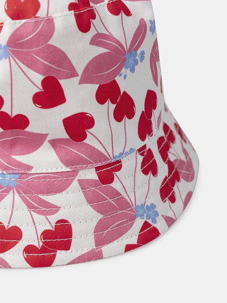 Παιδικό Καπέλο για Κορίτσια Heart Floral - 2 σε 1