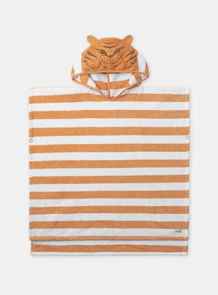 Παιδικό Πόντσο-Πετσέτα για Αγόρια Orange Tiger