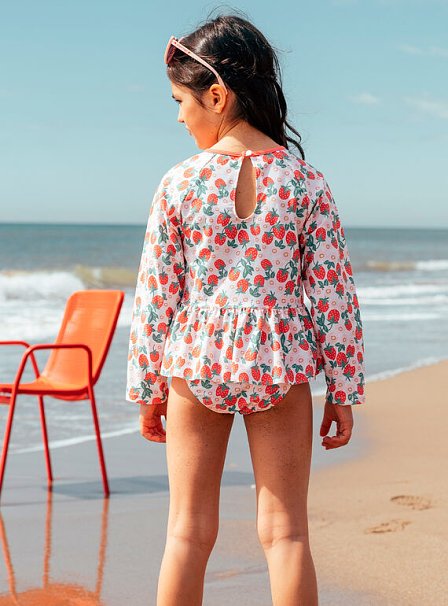 Σετ Παιδικό Μαγιό και Αντιηλιακή Μπλούζα για Κορίτσια Strawberry Haze