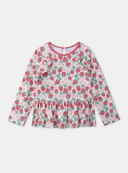 Σετ Παιδικό Μαγιό και Αντιηλιακή Μπλούζα για Κορίτσια Strawberry Haze