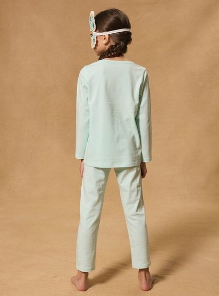 Σετ Παιδικές Πιτζάμες για Κορίτσια Turquoise Butterfly