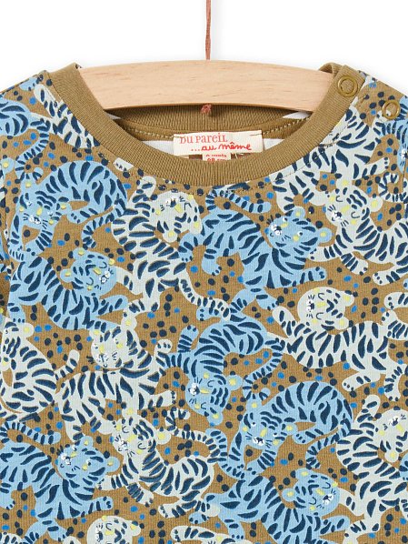 Βρεφική Μπλούζα για Αγόρια Tiger Print - 2 σε 1