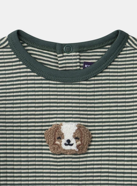 Βρεφικό Ολόσωμο Φορμάκι για Αγόρια Stripped Puppy