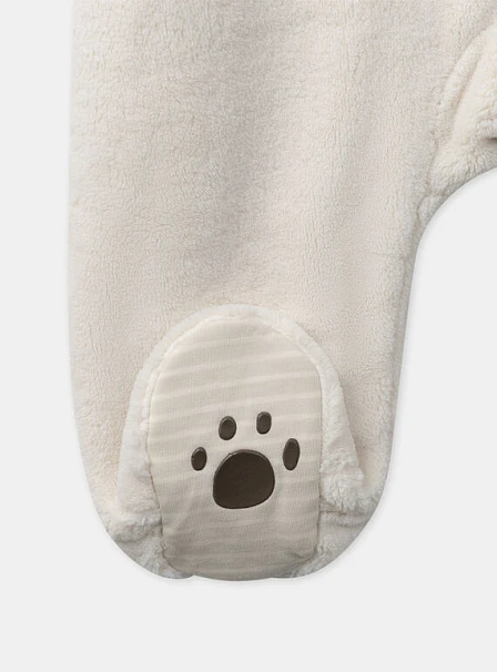 Βρεφική Ολόσωμη Πιτζάμα για Αγόρια Creme Bear
