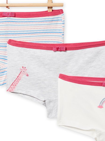 Σετ Παιδικά Εσώρουχα για Κορίτσια Πολύχρωμα 3 τμχ